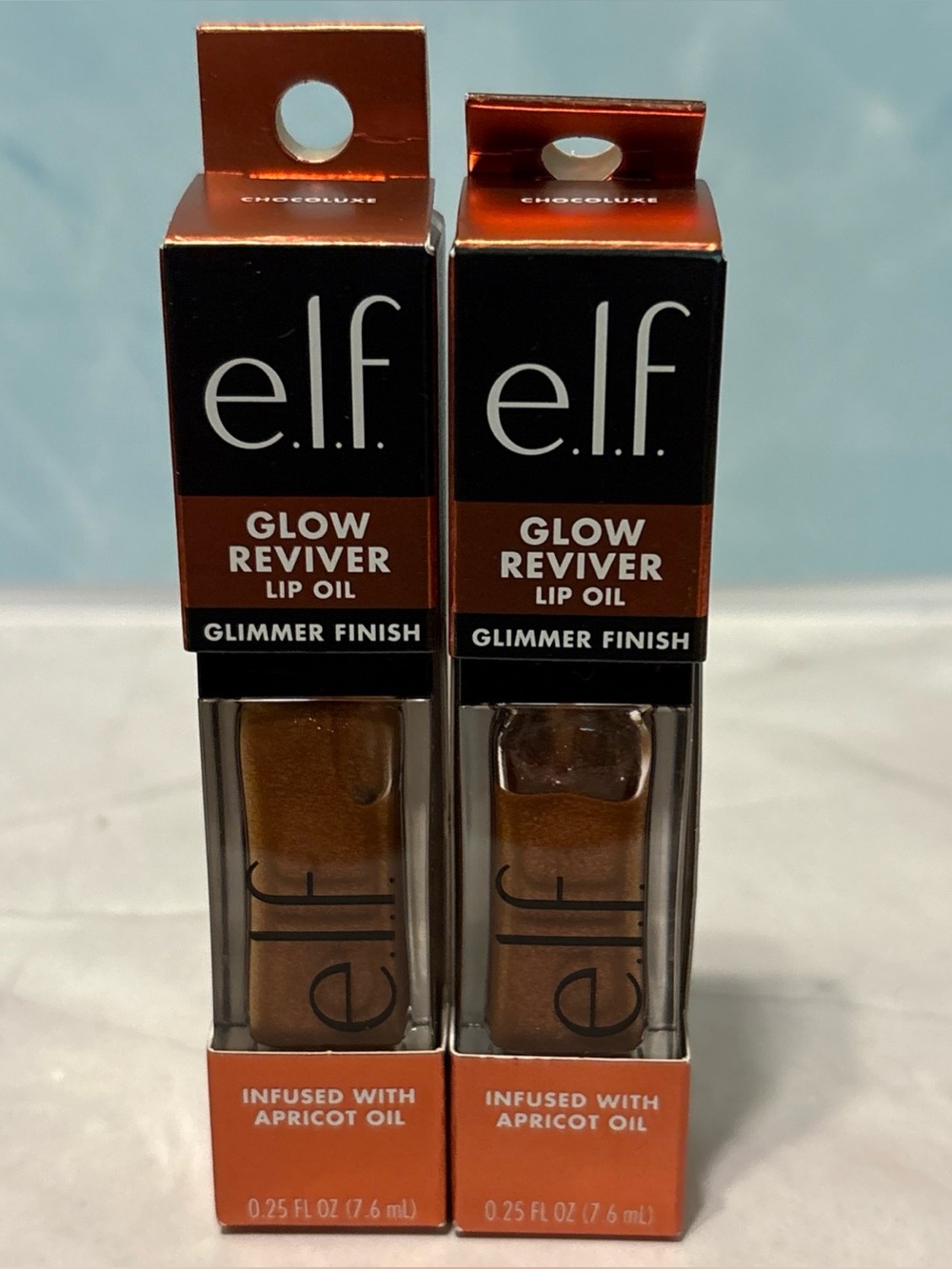 Glow Reviver Lip Oil - Glimmer Finish in Chocoluxe Lot of 2.